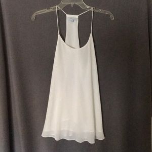 Basic chiffon white tank